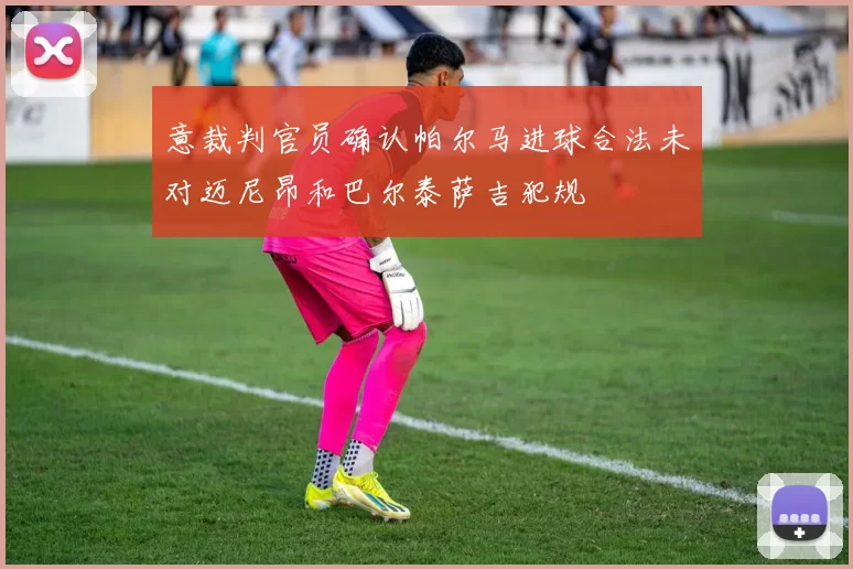 意裁判官员确认帕尔马进球合法未对迈尼昂和巴尔泰萨吉犯规